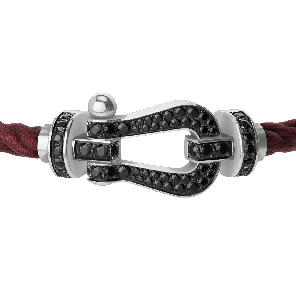Buckle Force10 Large Model White Gold Full Black Diamonds