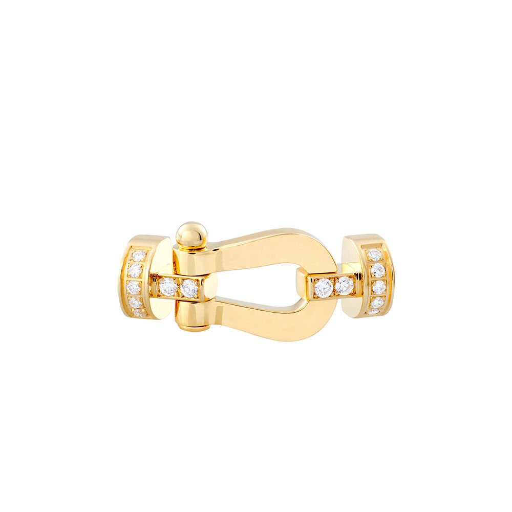 Buckle Force10 Medium Model Yellow Gold Semi Diamonds