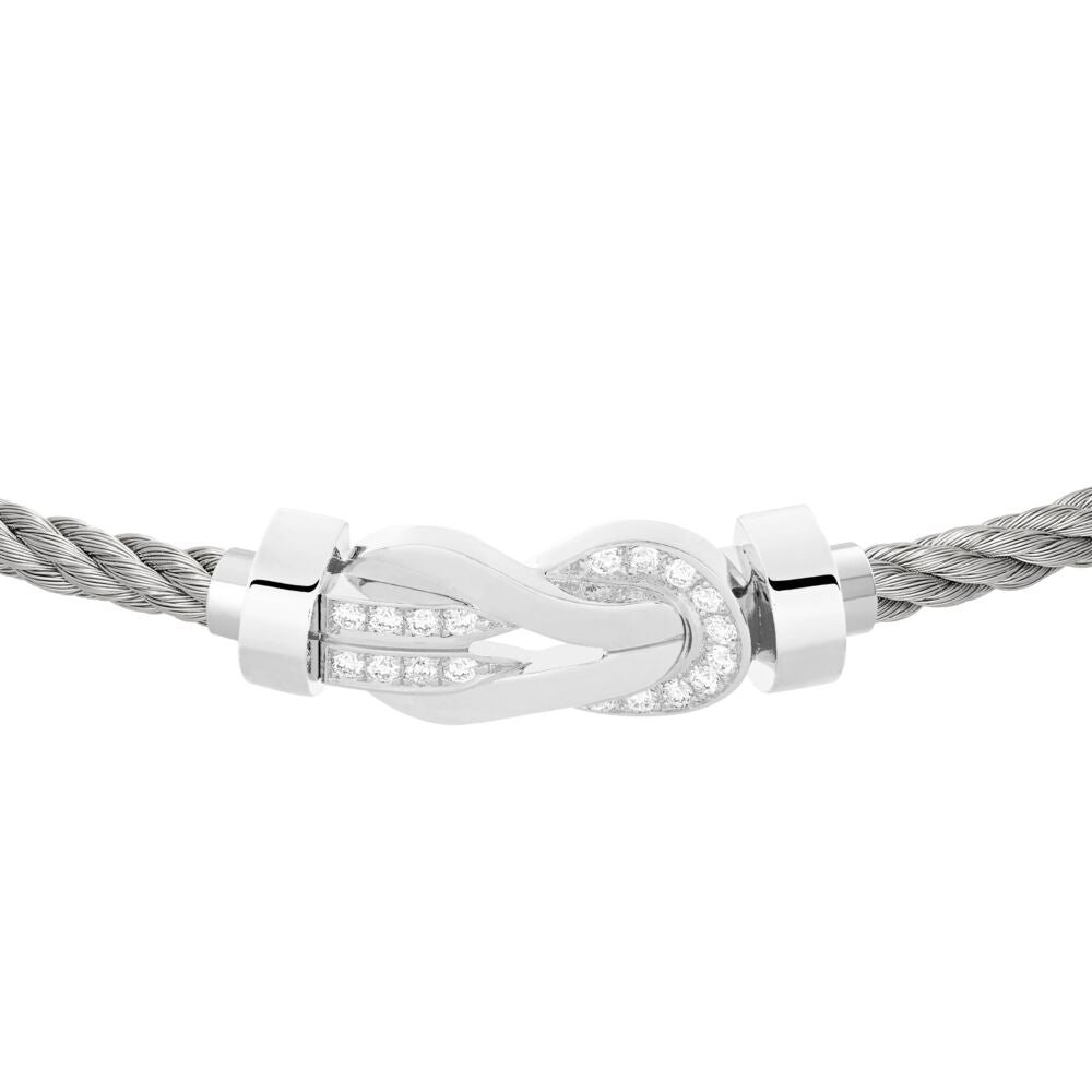 Buckle Chance Infinie Medium Model White Gold Semi Diamonds
