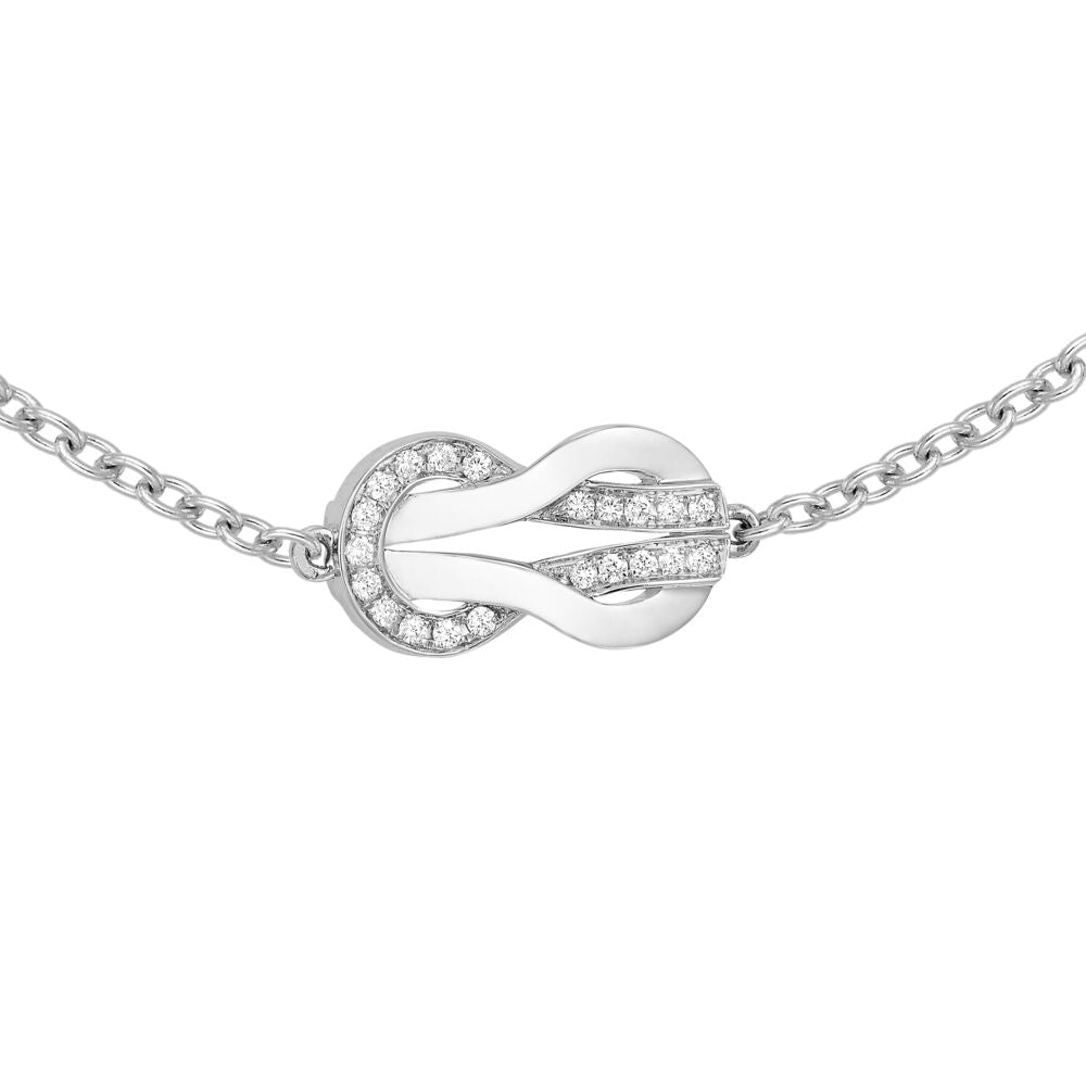 Bracelet Chain Chance Infinie Small Model White Gold Semi Diamonds