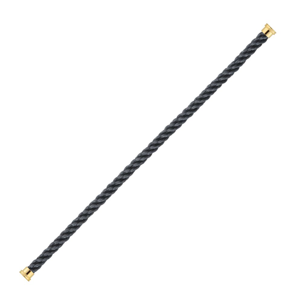 Cable Force10 Large Model Corderie Storm Grey End Caps Yellow Gold