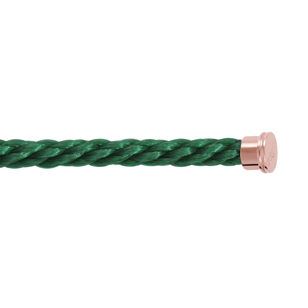 Cable Force10 Large Model Corderie Emerald Green End Caps Pink Gold