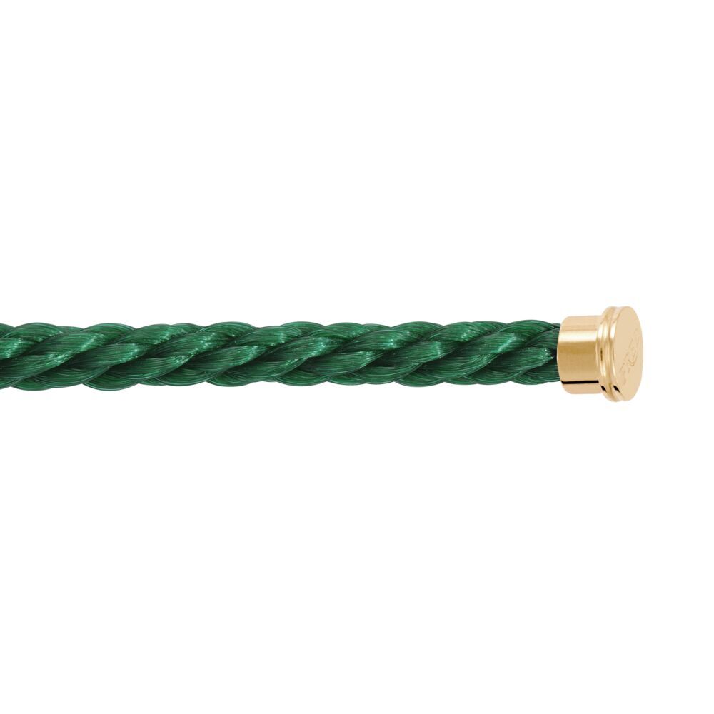 Cable Force10 Large Model Corderie Emerald Green End Caps Yellow Gold