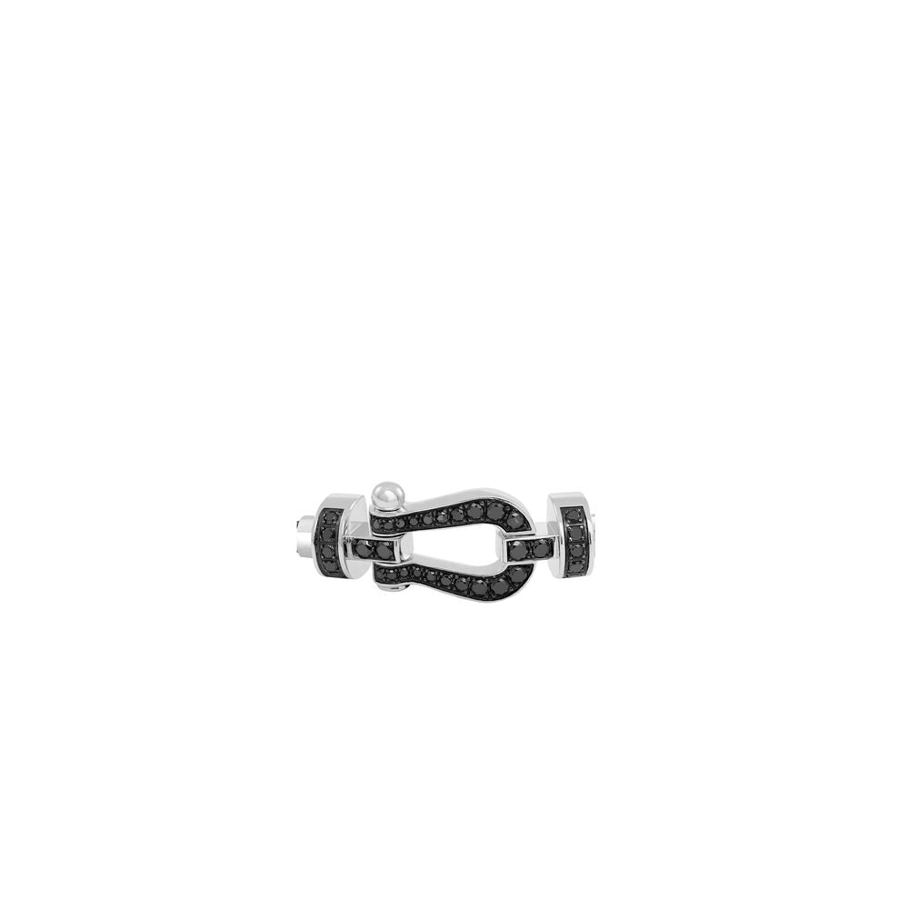 Buckle Force10 Medium Model White Gold Full Black Diamonds