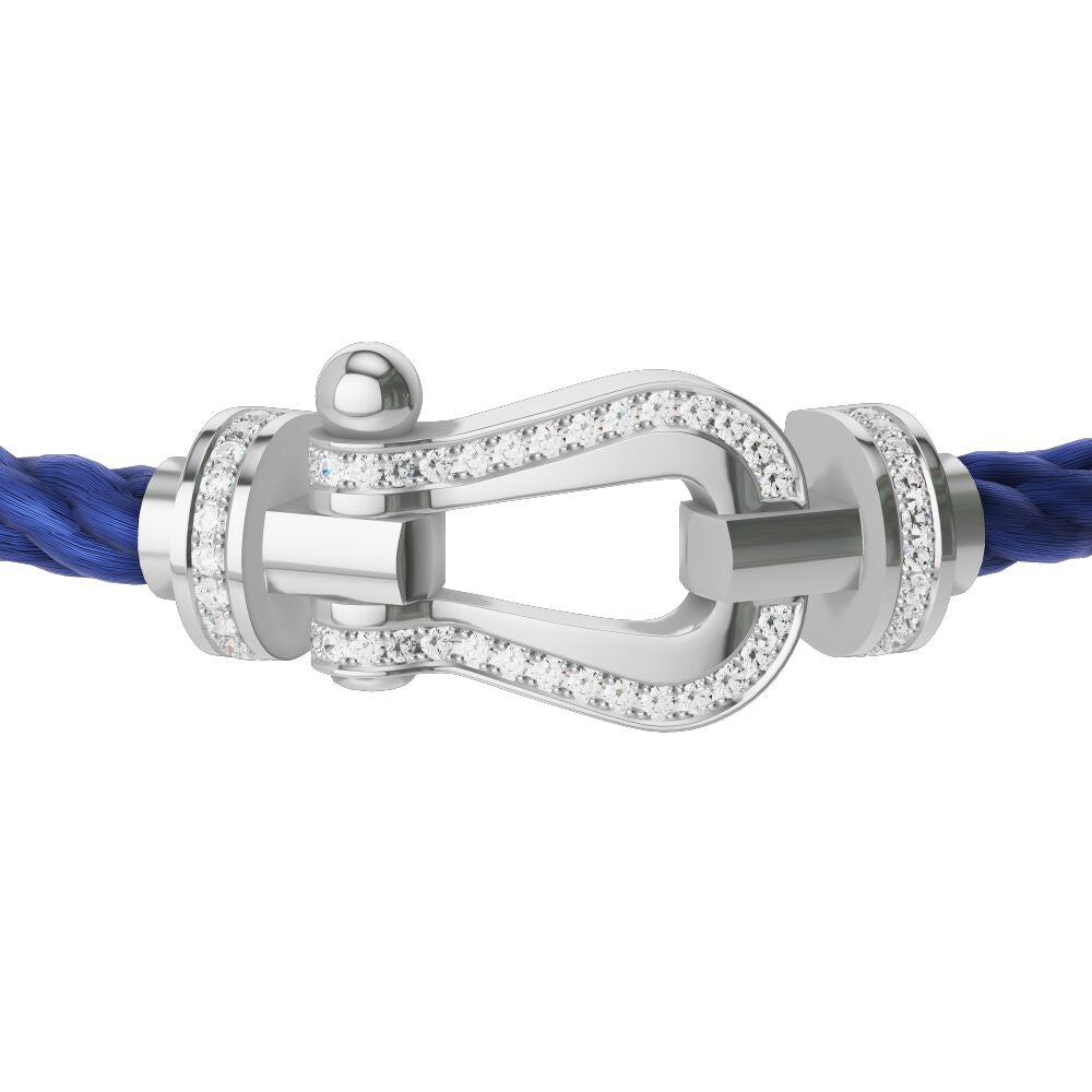 Buckle Force10  Large Model White Gold Full Diamonds