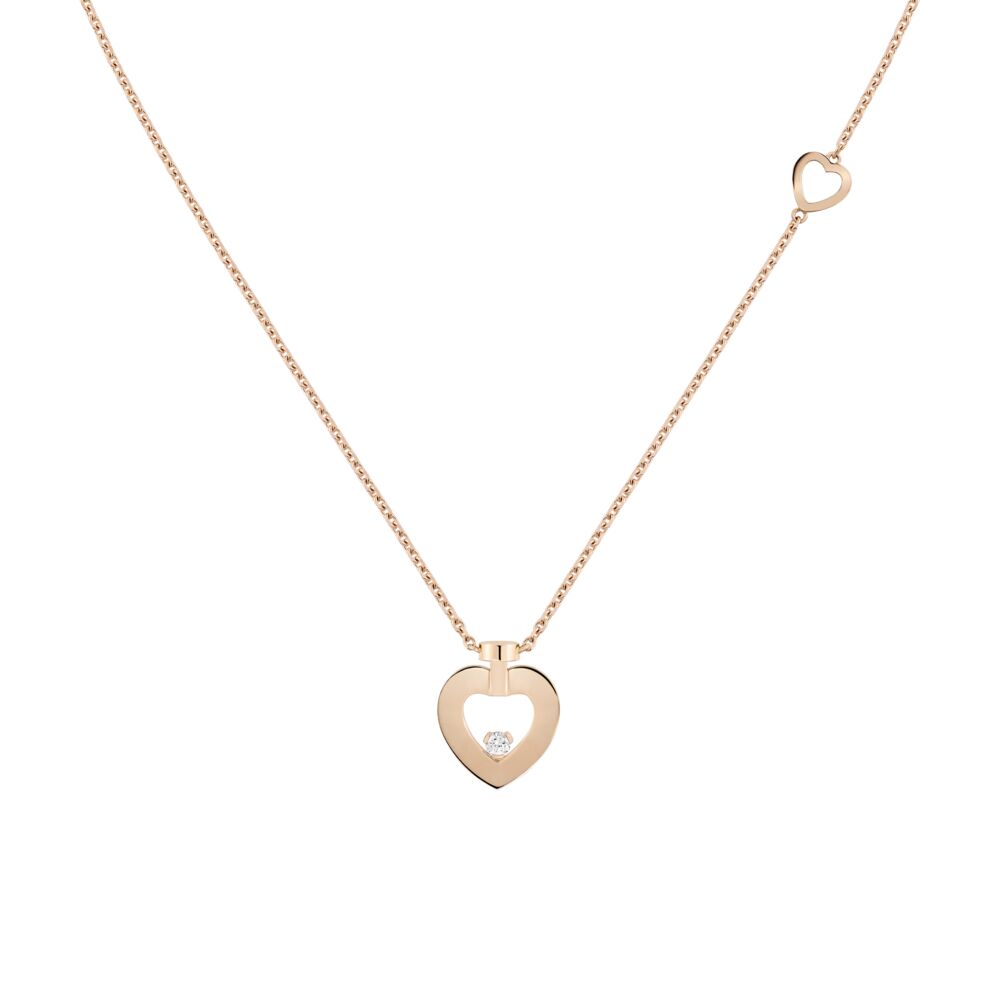 Pretty Woman Chain Necklace XS Pink Gold 1 Diamonds