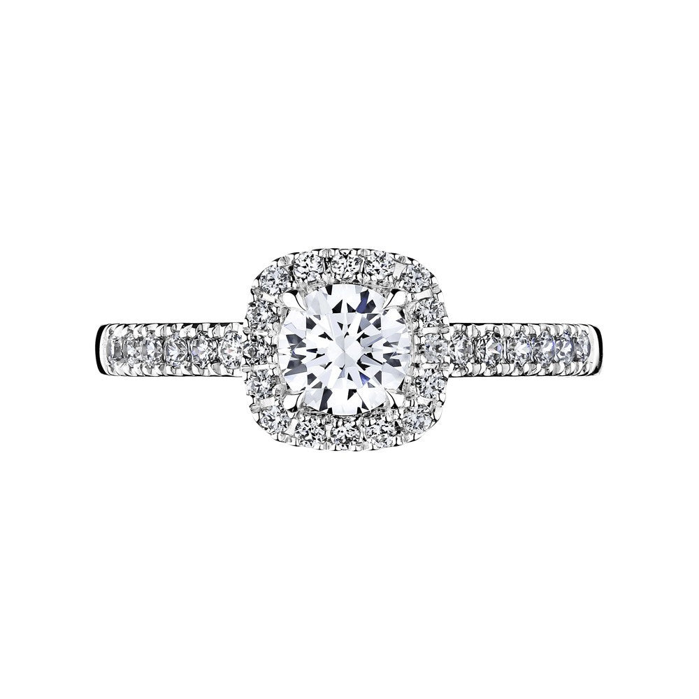 Madame Rose engagement ring white gold and 0.20ct FSI diamonds