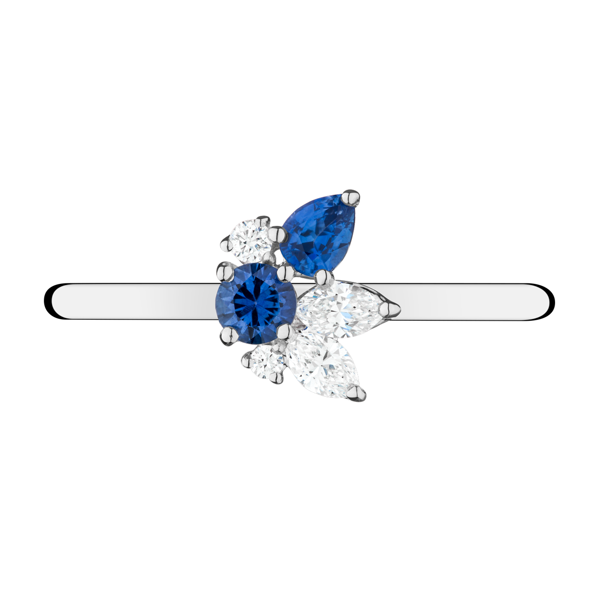 Lepage Archives ring white gold diamonds and sapphires