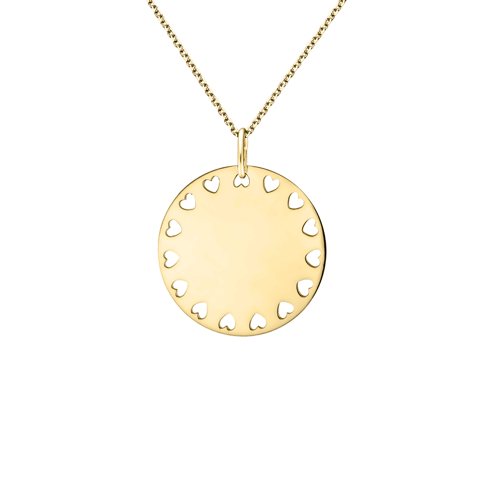 Amour YG 20mm Medal Pendant