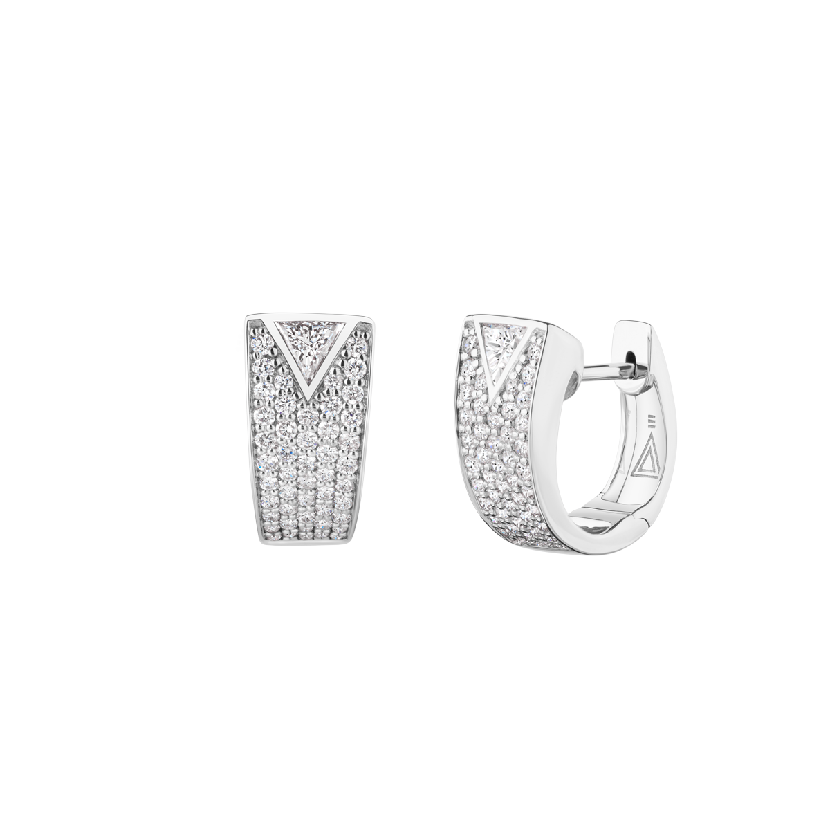 La Flamboyante earrings white gold and 0.13ct diamonds
