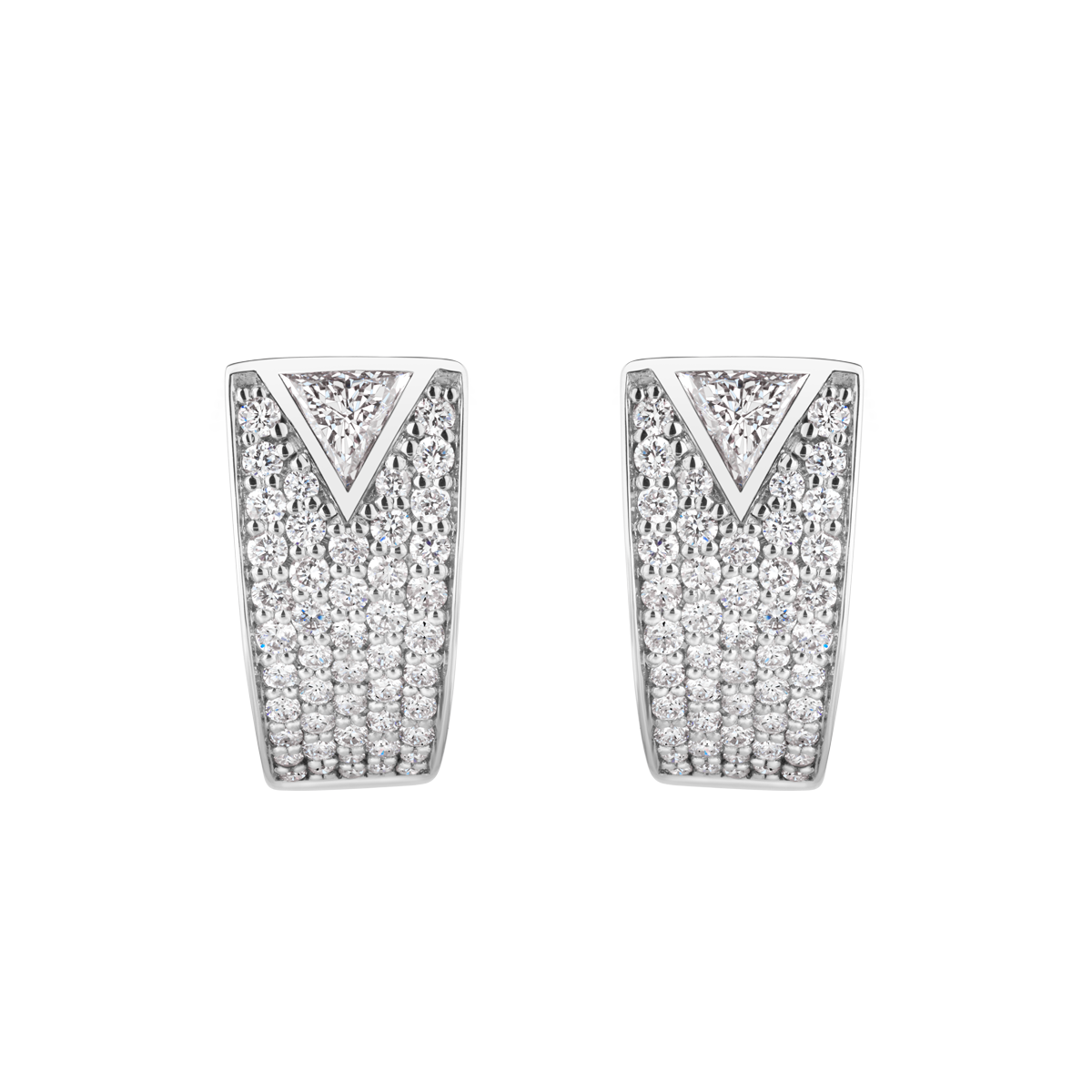 La Flamboyante earrings white gold and 0.13ct diamonds