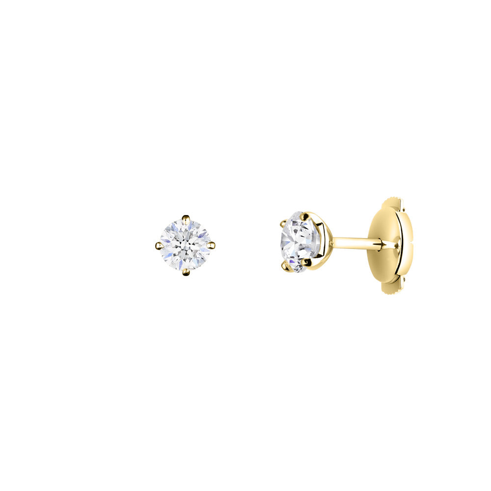 Evidence earrings yellow gold and 0.20ct diamonds