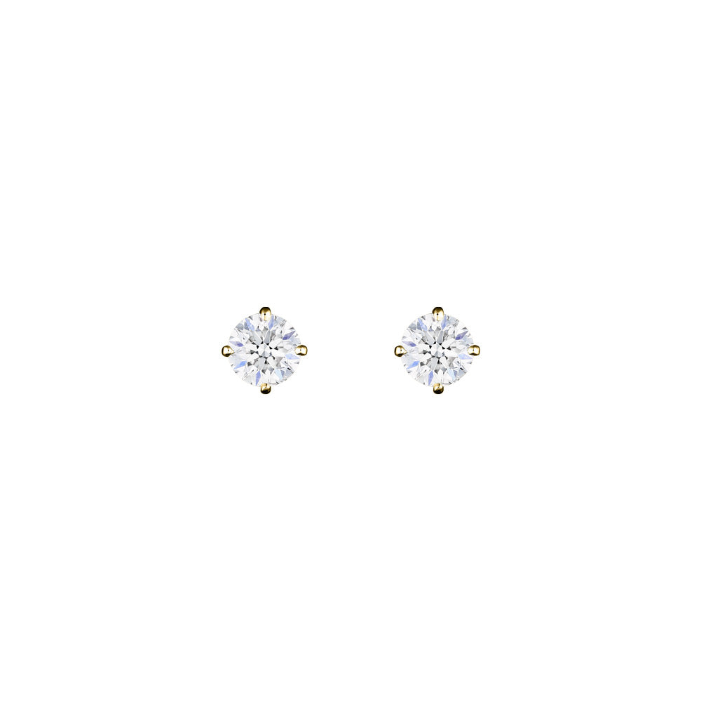 Evidence earrings yellow gold and 0.25ct diamonds