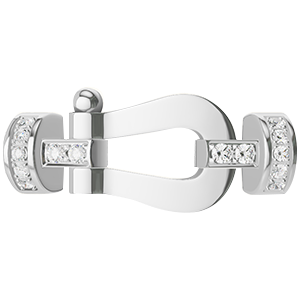 Buckle Force10 Medium Model White Gold Semi Diamonds