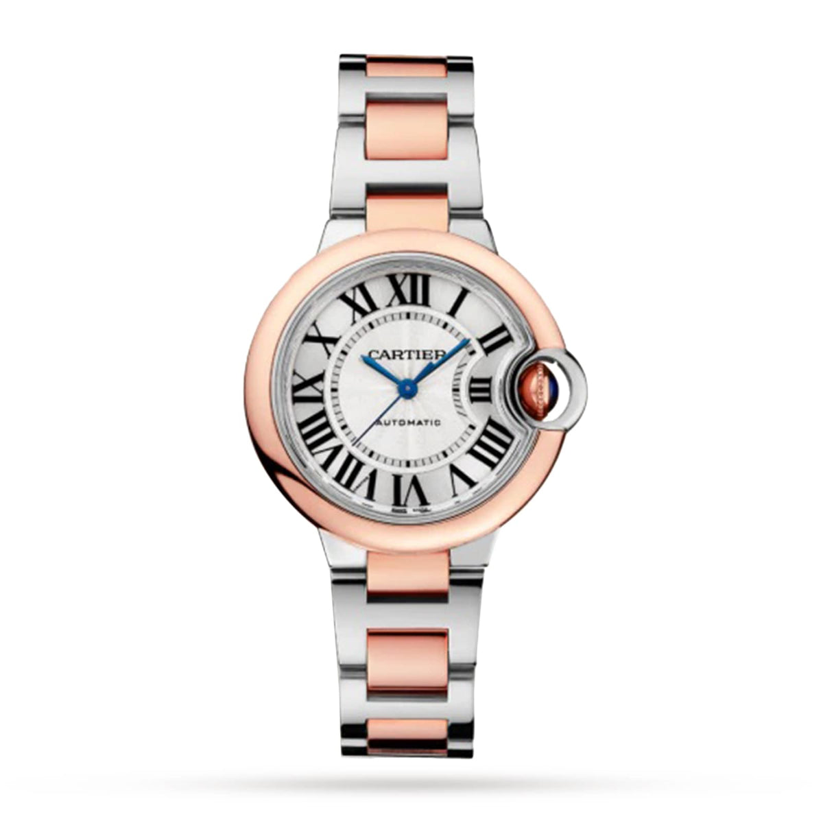 Ballon Bleu 33mm Steel and Pink Gold