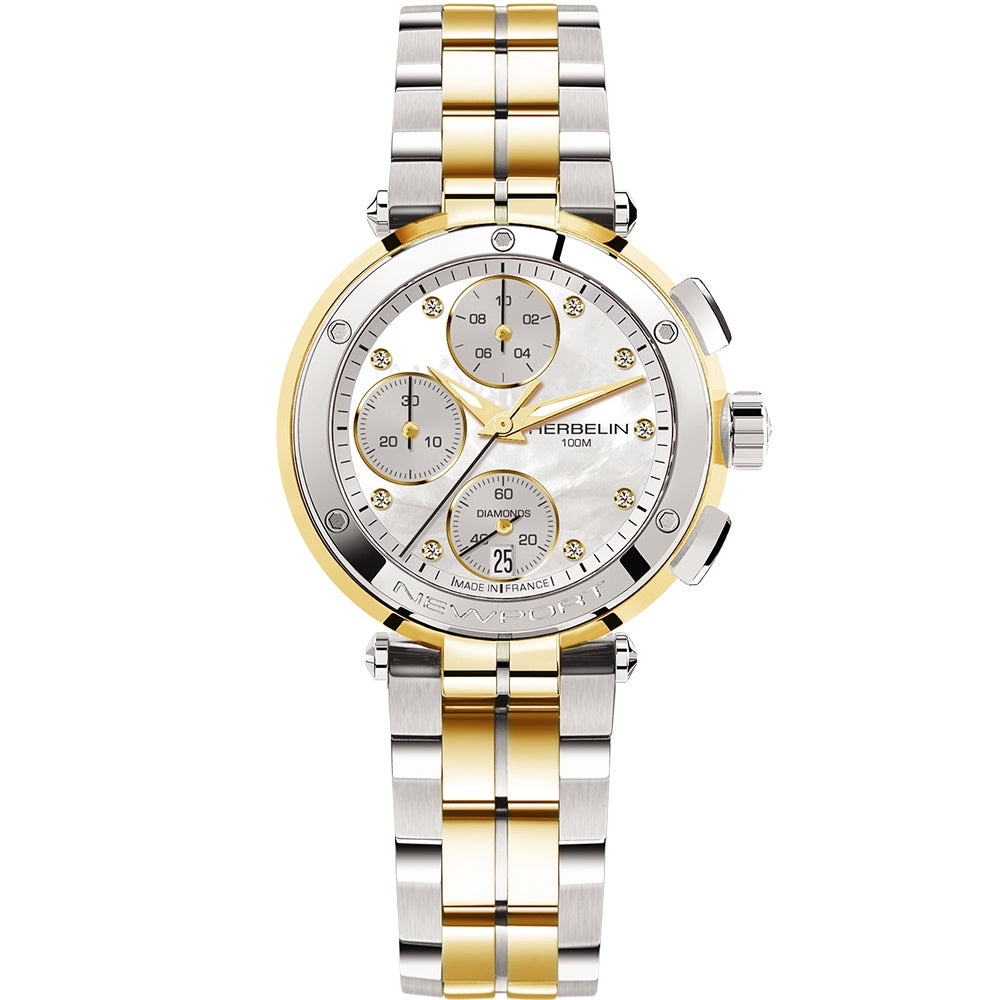 Newport 34mm Steel and Yellow gold plated