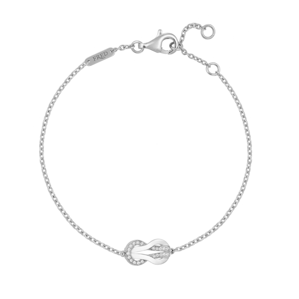 Bracelet Chain Chance Infinie Small Model White Gold Semi Diamonds