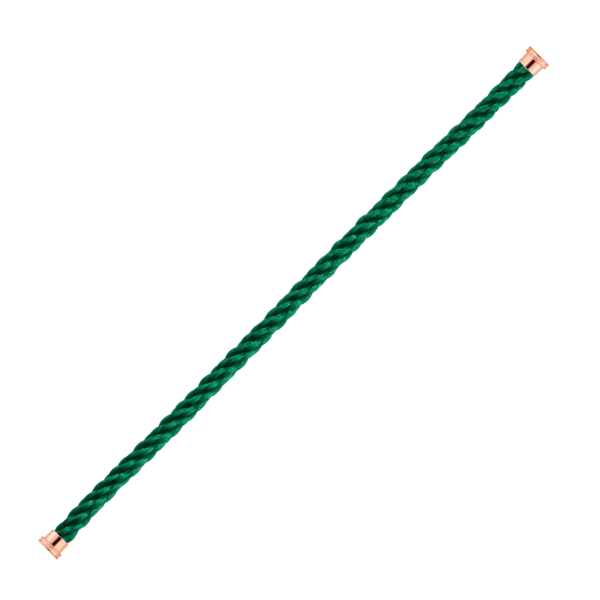 Cable Force10 Large Model Corderie Emeralds Green End Caps Pink Gold