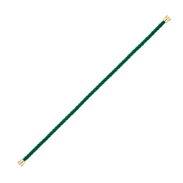 Cable Force10 Medium Model Corderie Emeralds Green End Caps Yellow Gold