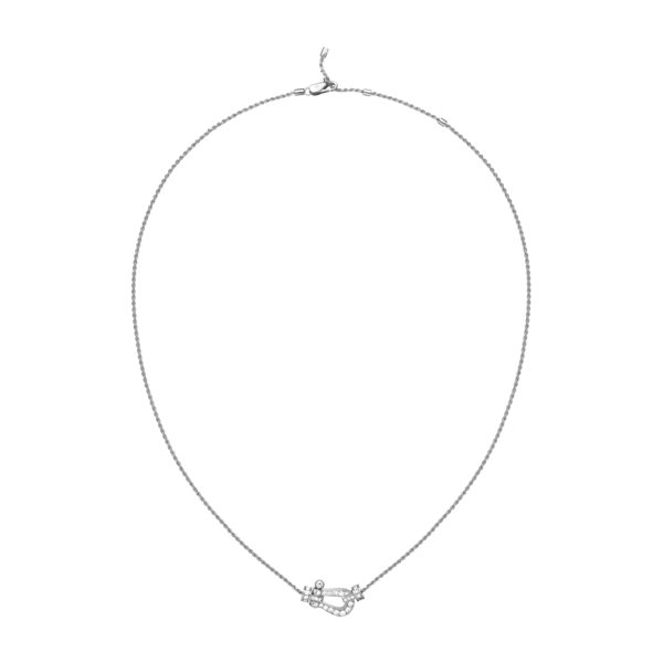 Necklace Chain Force10 Medium Model White Gold Full Diamonds