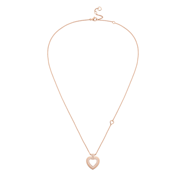 Pretty Woman Chain Necklace Medium Model Pink Gold Full Diamonds