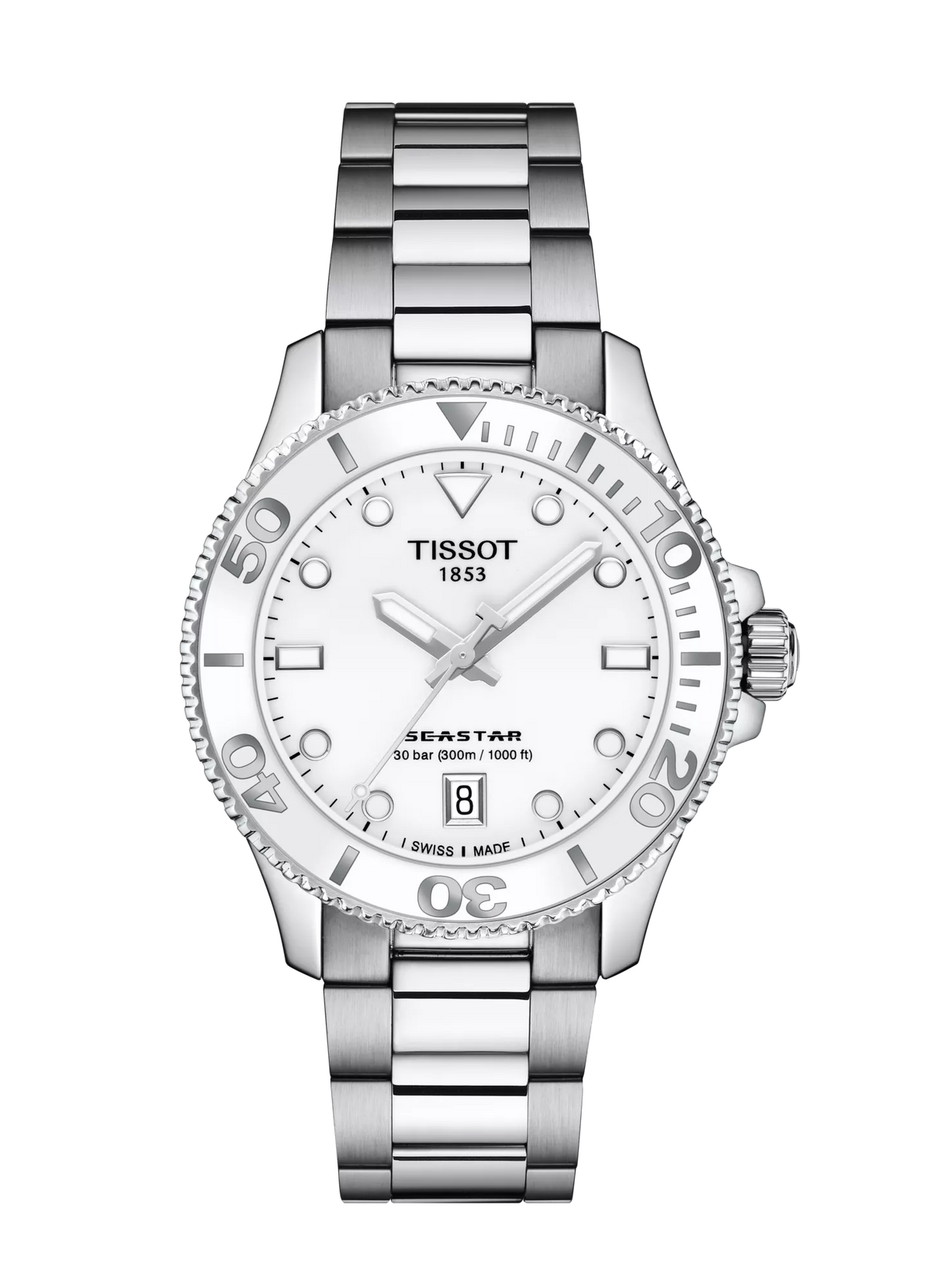 Seastar 1000 36mm Steel White Dial