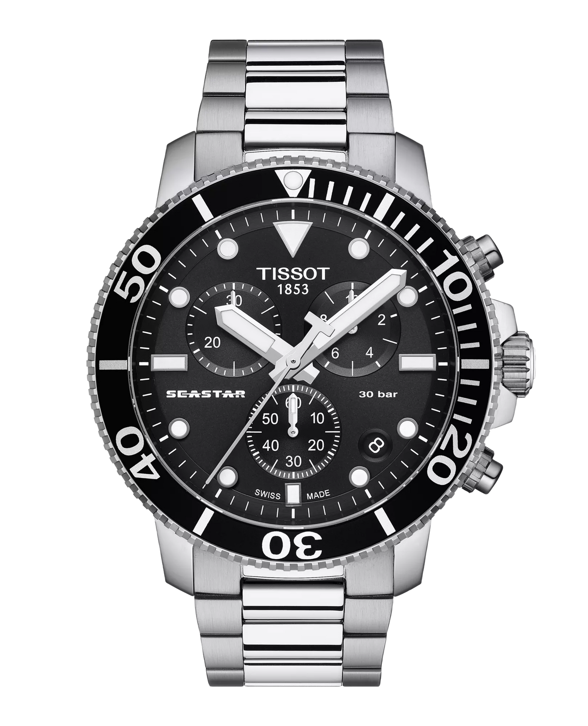 Seastar 1000 45.5mm Steel Black Chrono