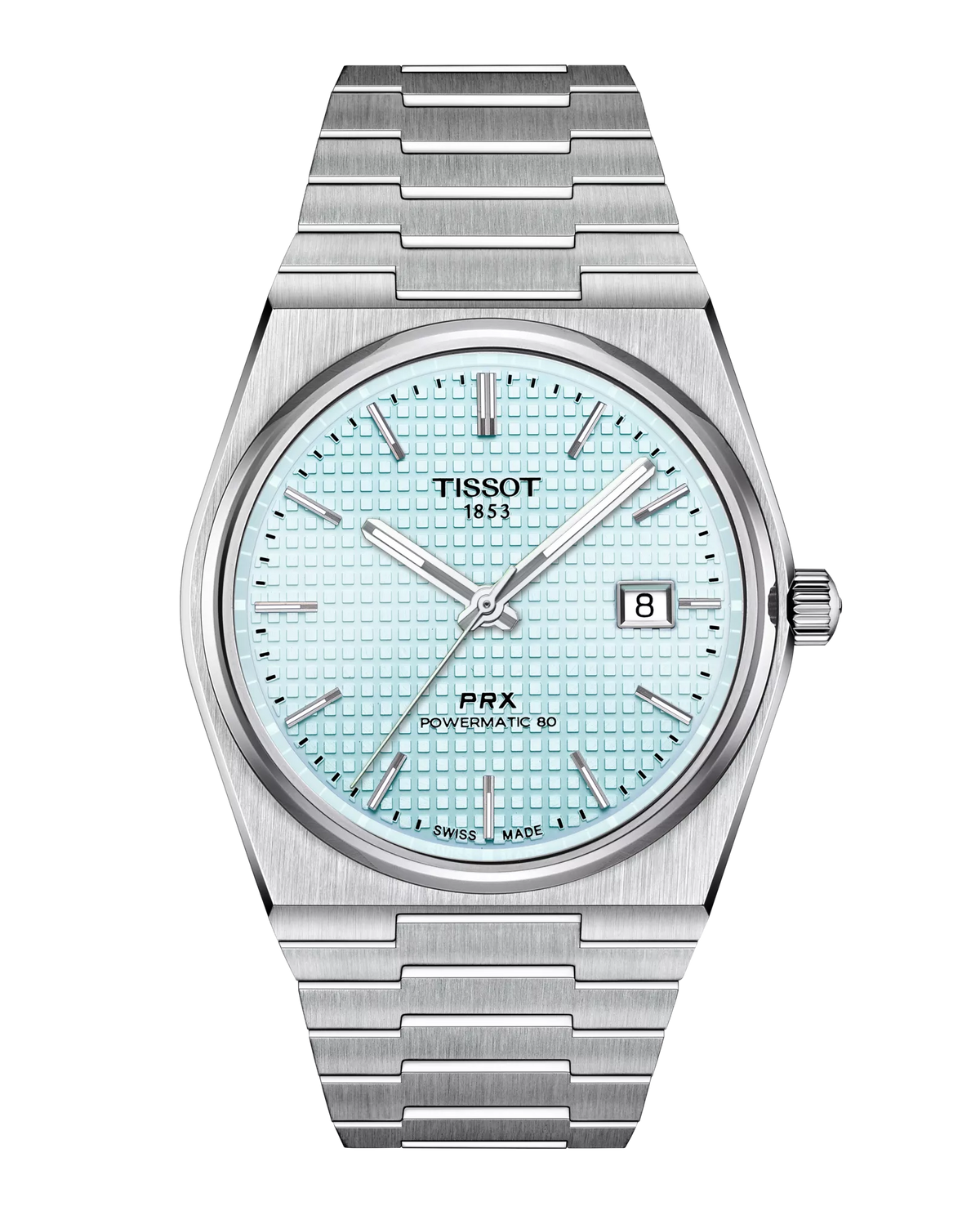 PRX 40mm Steel Ice Blue Honeycomb Dial