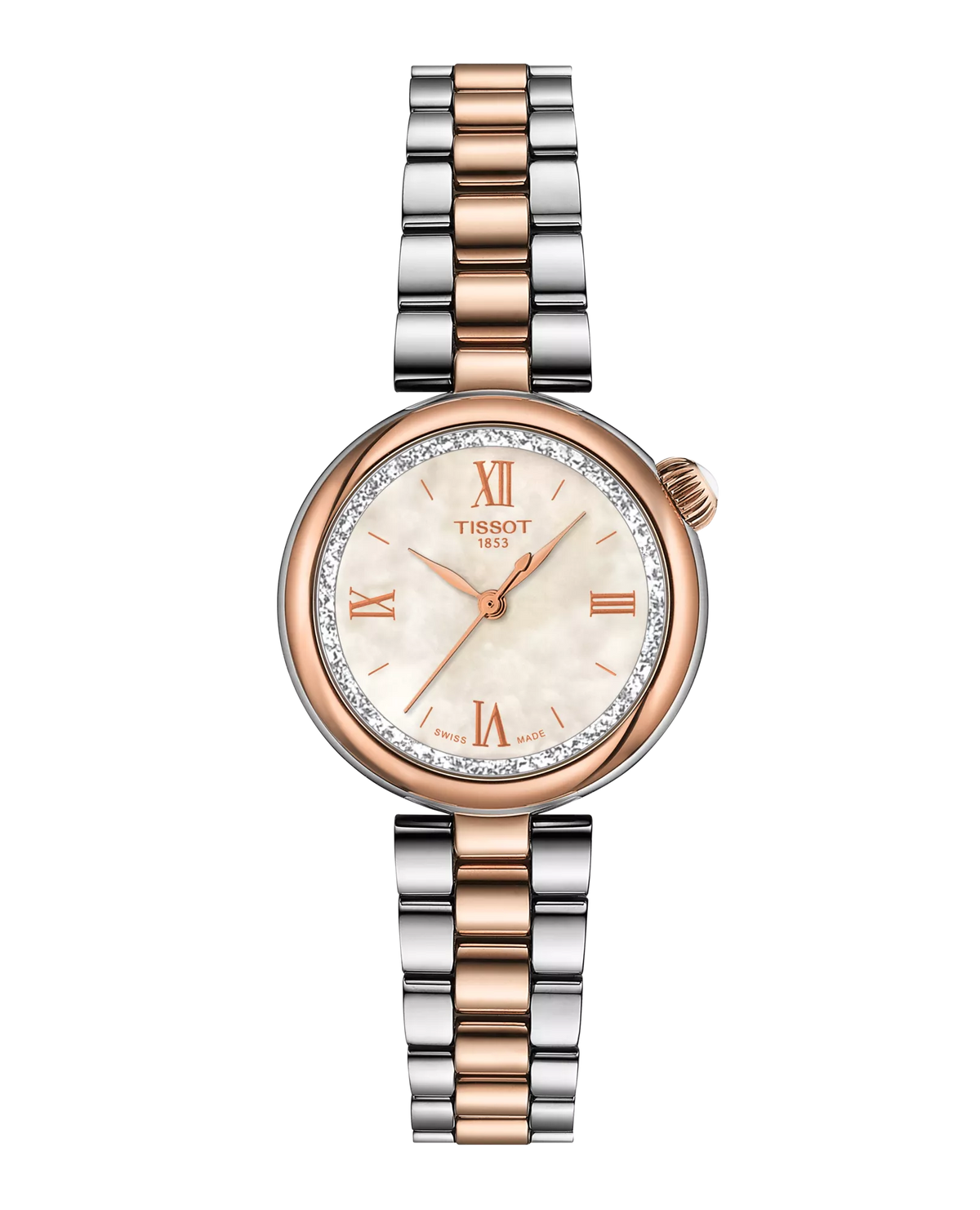 Desir 28mm Steel and Rose Gold PVD MOP Dial