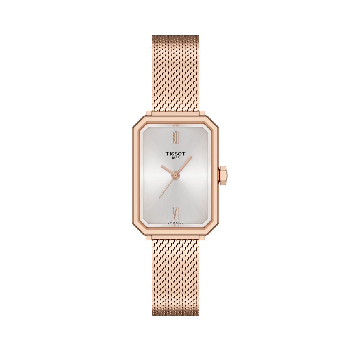 SRV 30mm Mesh Rose Gold PVD Silver Dial