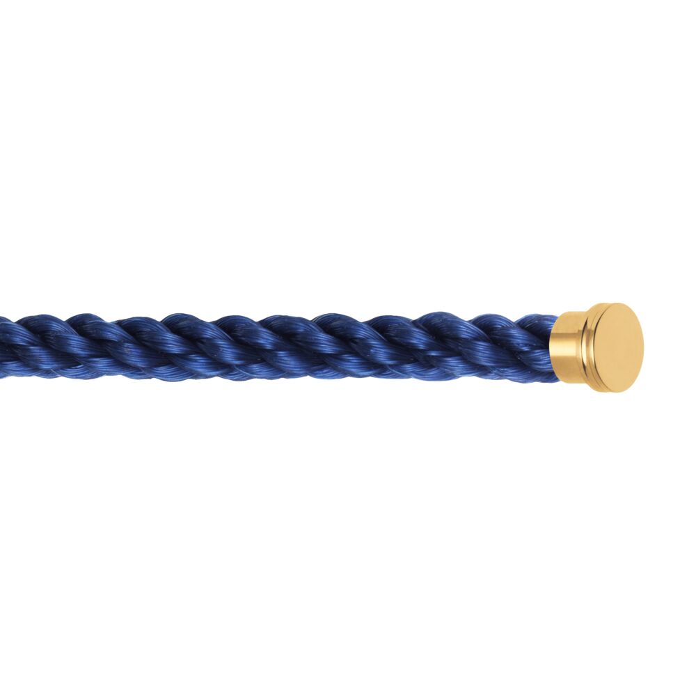 Cable Force10 Large Model Corderie Indigo Blue End Caps Yellow Gold