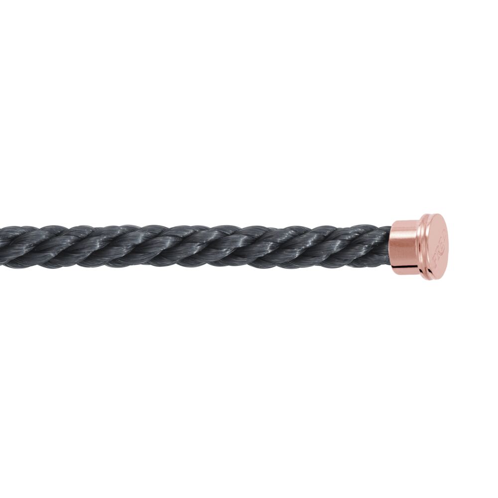 Cable Force10 Large Model Corderie Storm Grey End Caps Pink Gold