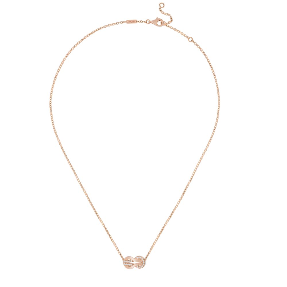 Necklace Chain Chance Infinie Medium Model Pink Gold Semi Diamonds