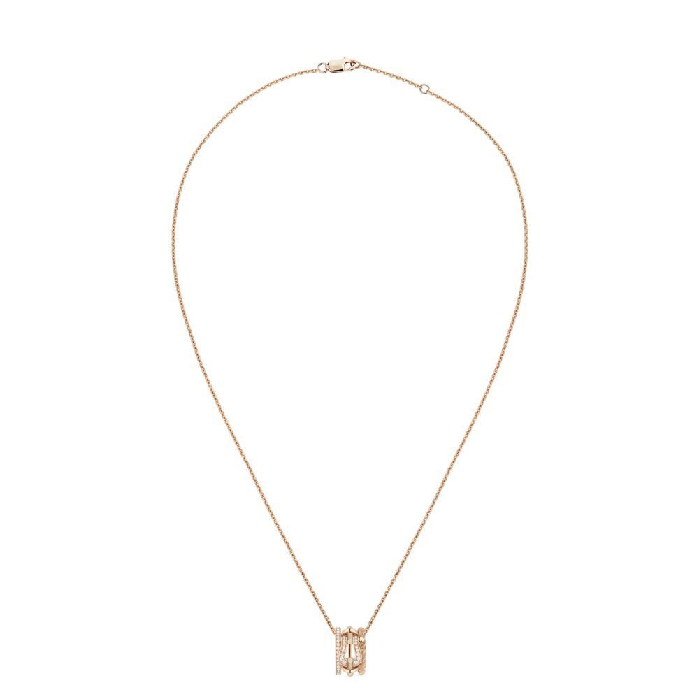 Force 10 Rise Pink Gold Diamond Necklace