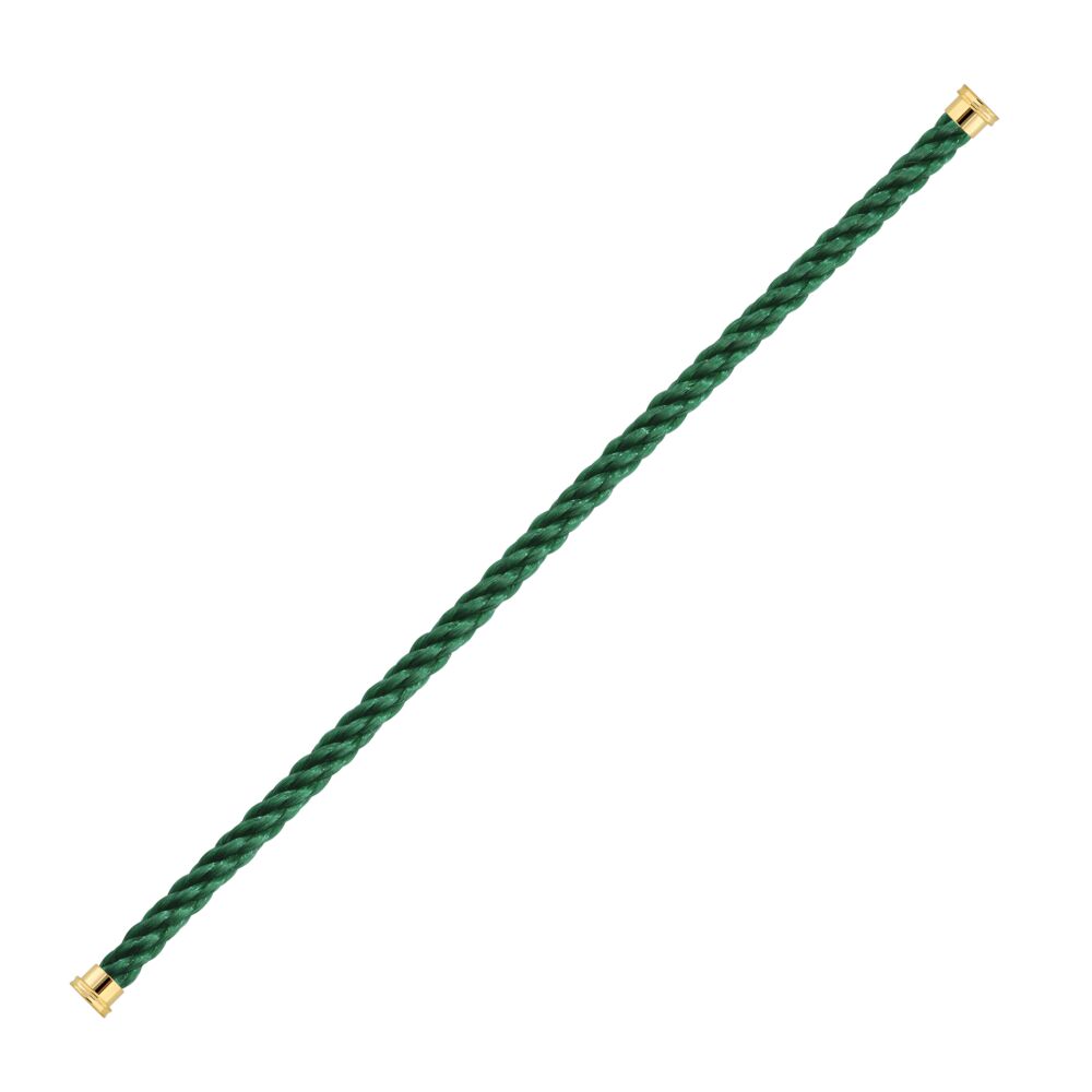 Cable Force10 Large Model Corderie Emerald Green End Caps Yellow Gold