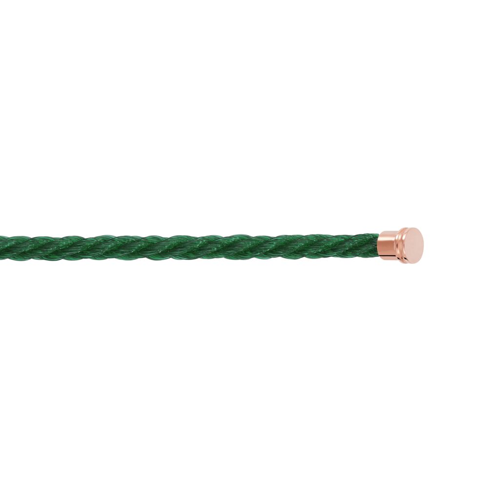 Cable Force10 Medium Model Corderie Emerald Green End Caps Pink Gold