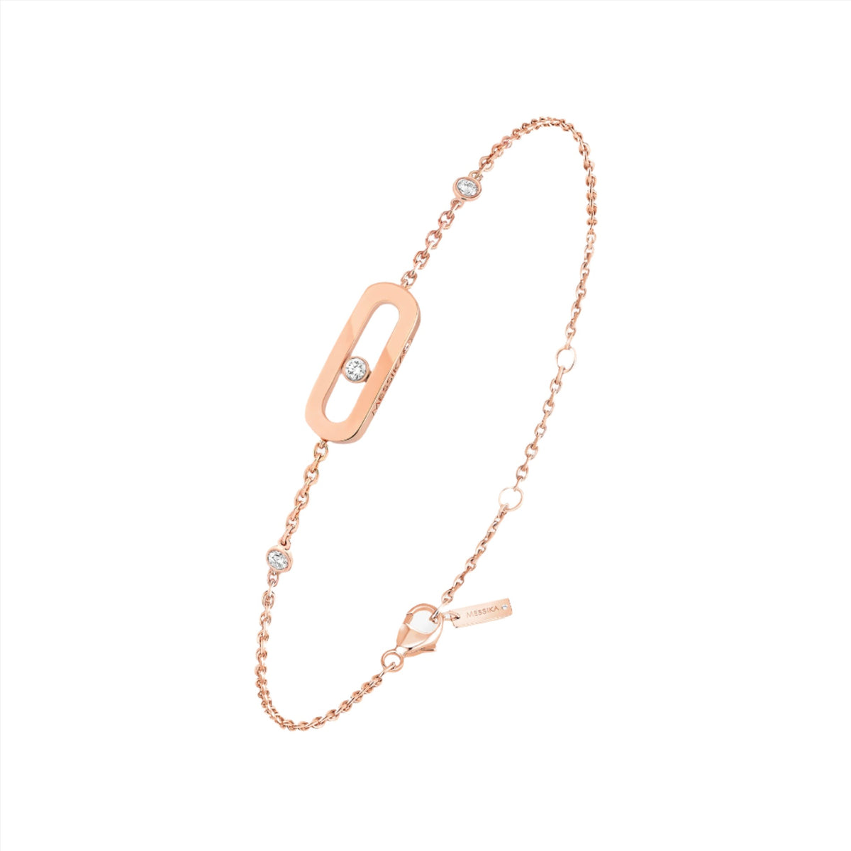 Move Classique Diamond Bracelet Pink Gold