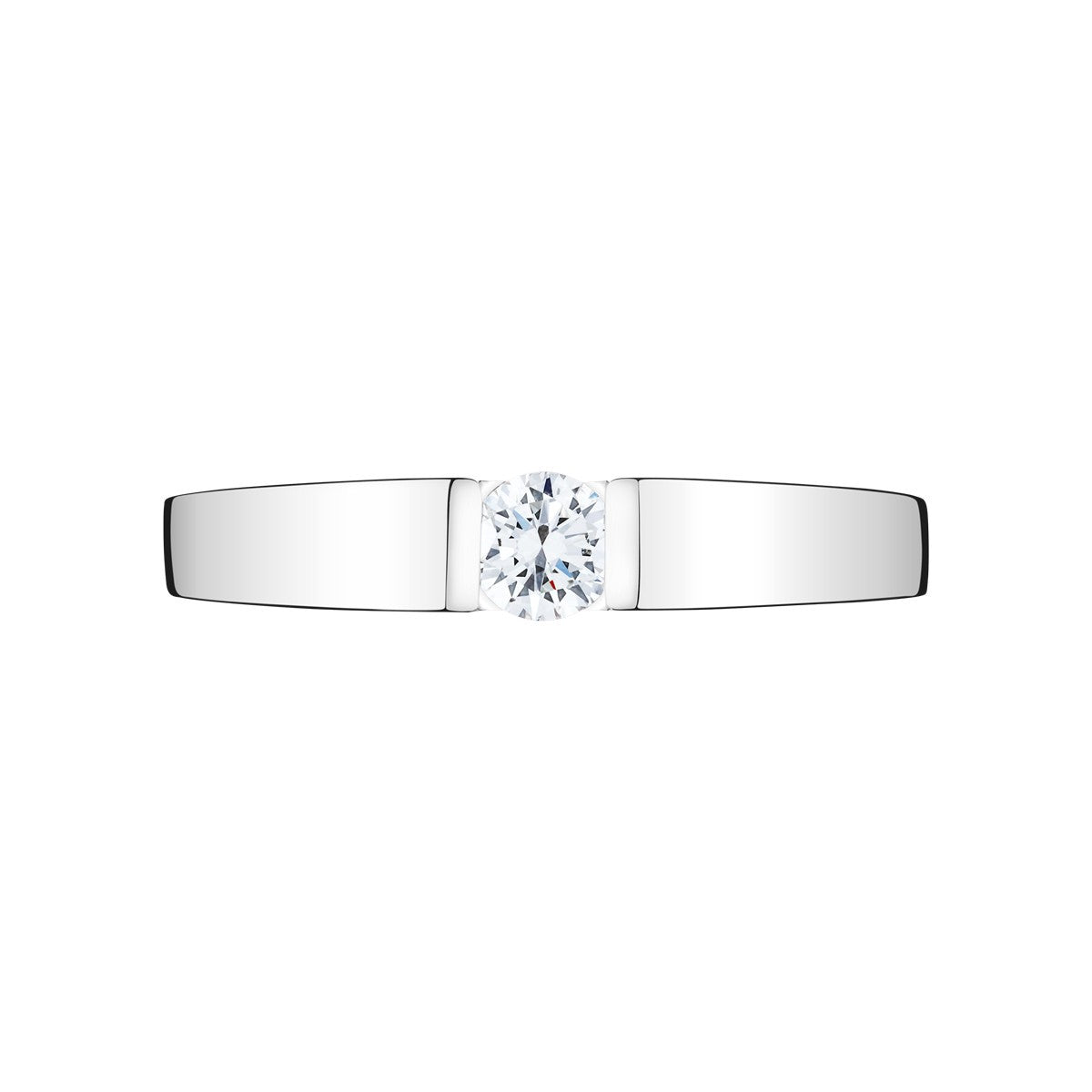 Lepage Audacieuse engagement ring white gold 0.40ct diamond