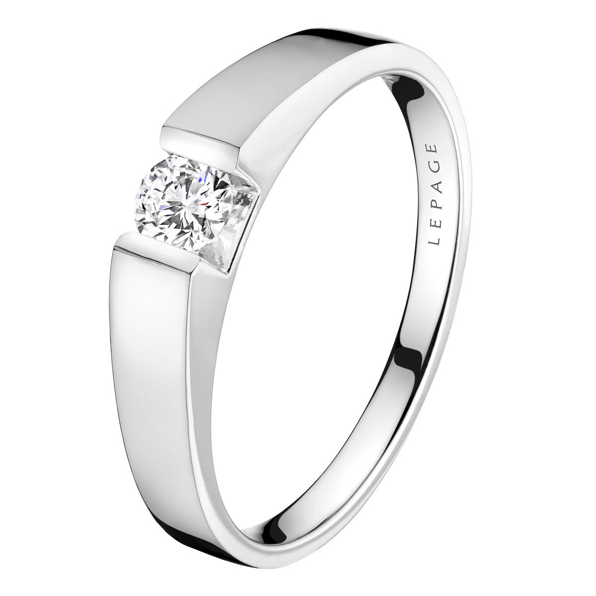 Lepage Audacieuse engagement ring white gold 0.40ct diamond