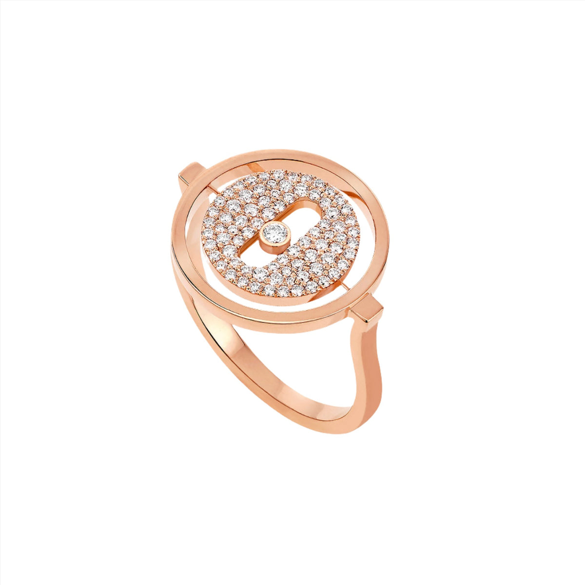 Lucky Move Diamond Ring Pink Gold