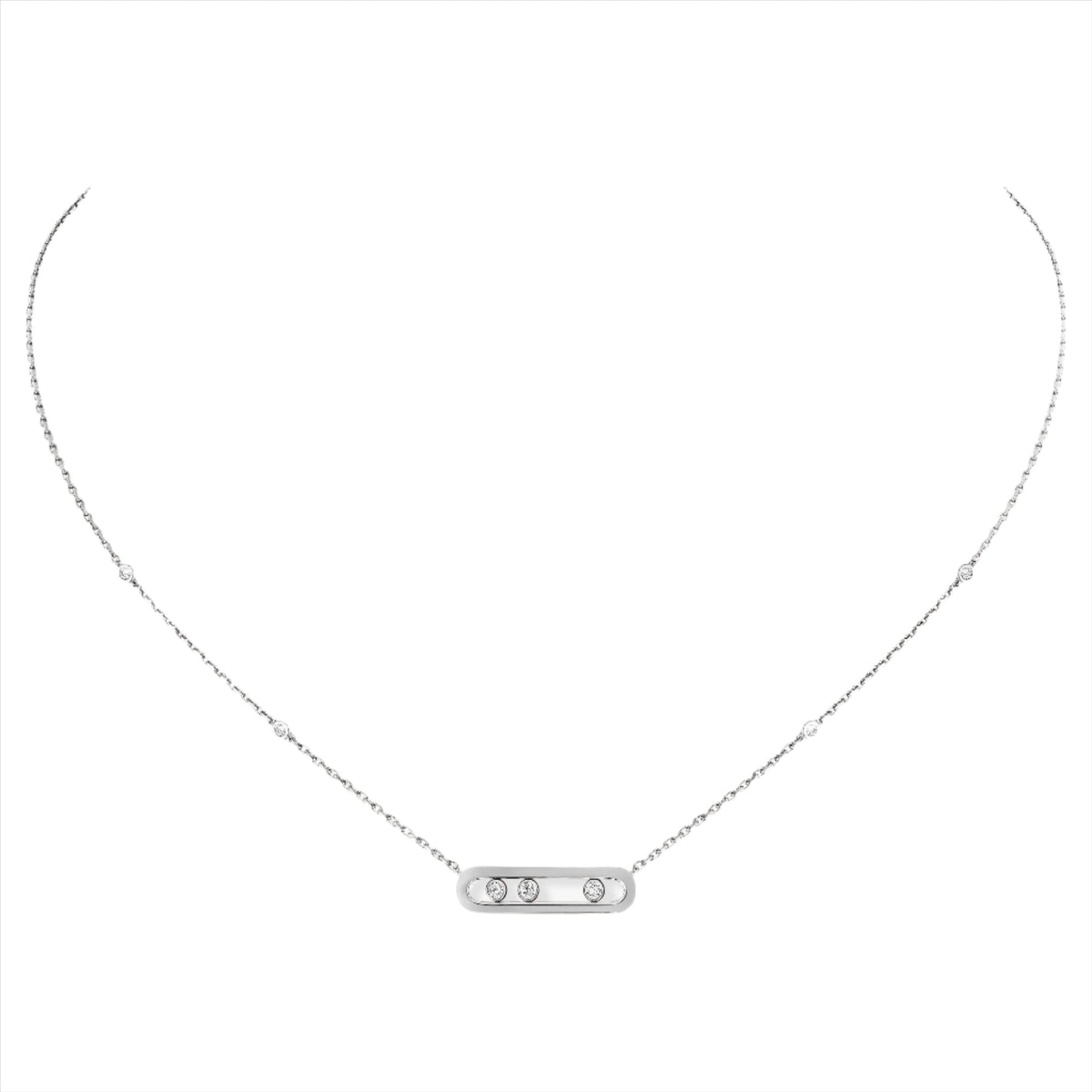 Baby Move Diamond Necklace White Gold