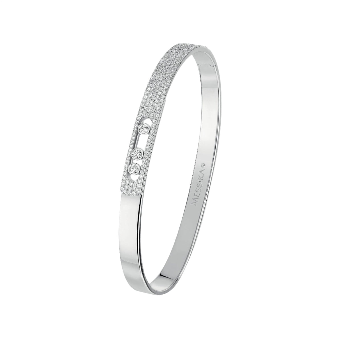 Move Noa White Gold Diamond Bangle