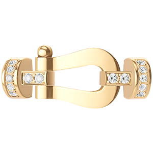 Buckle Force10 Medium Model Yellow Gold Semi Diamonds