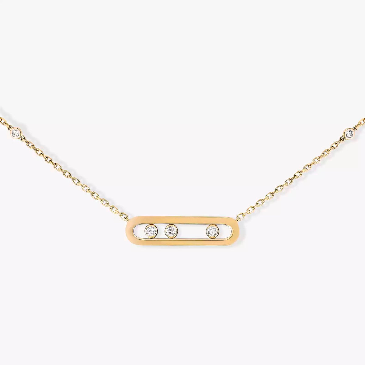 Baby Move Diamond Necklace Yellow Gold