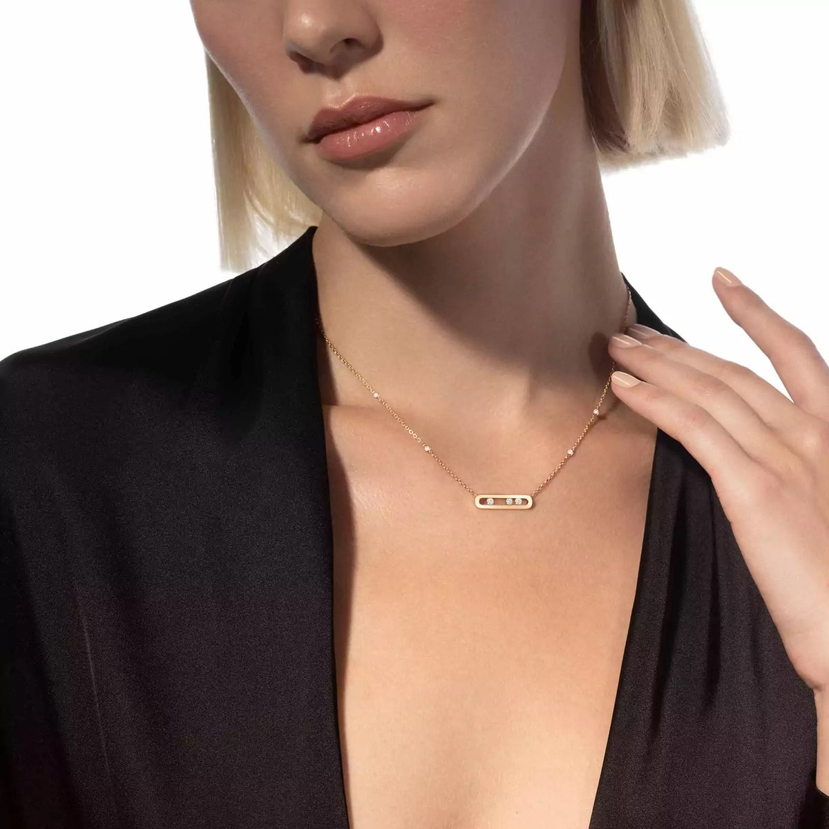 Baby Move Diamond Necklace Yellow Gold