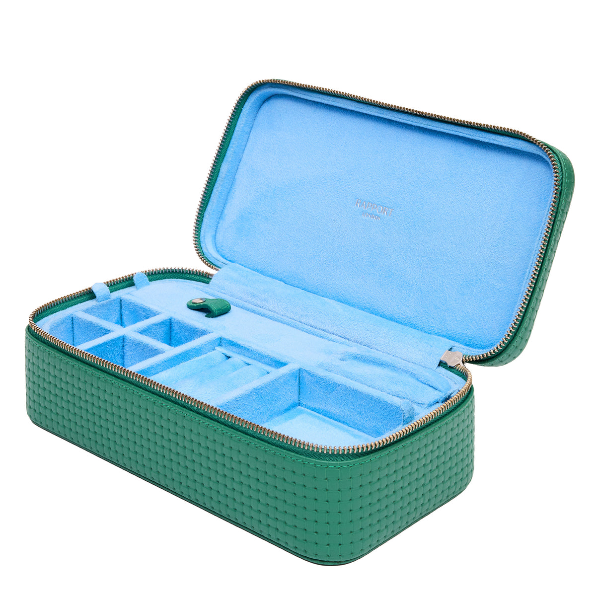 Charlotte Jewellery Case- Green Poletto