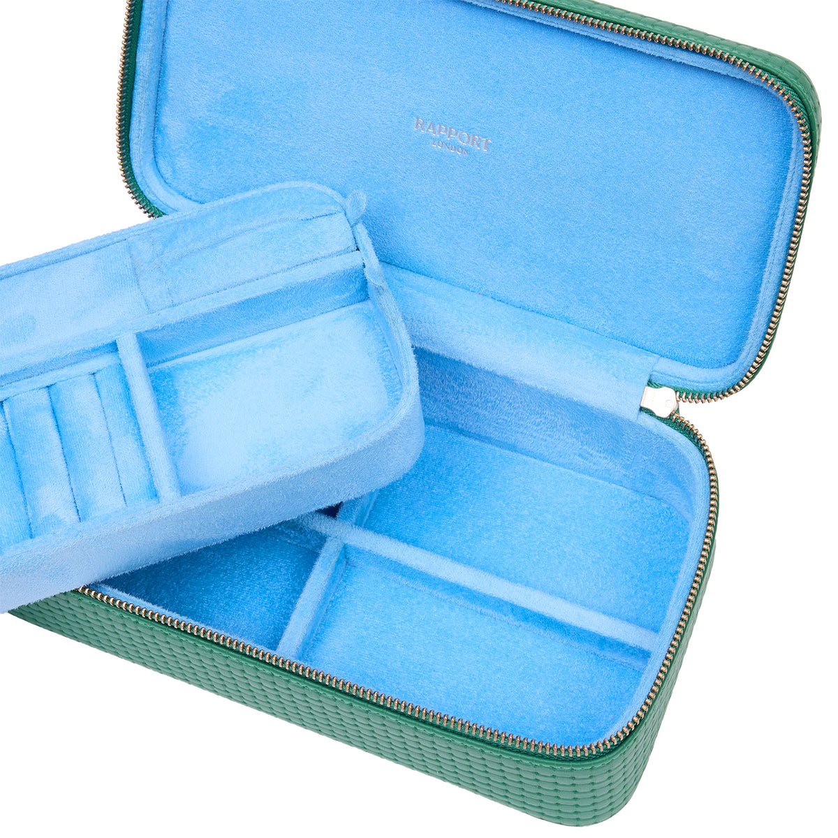 Charlotte Jewellery Case- Green Poletto