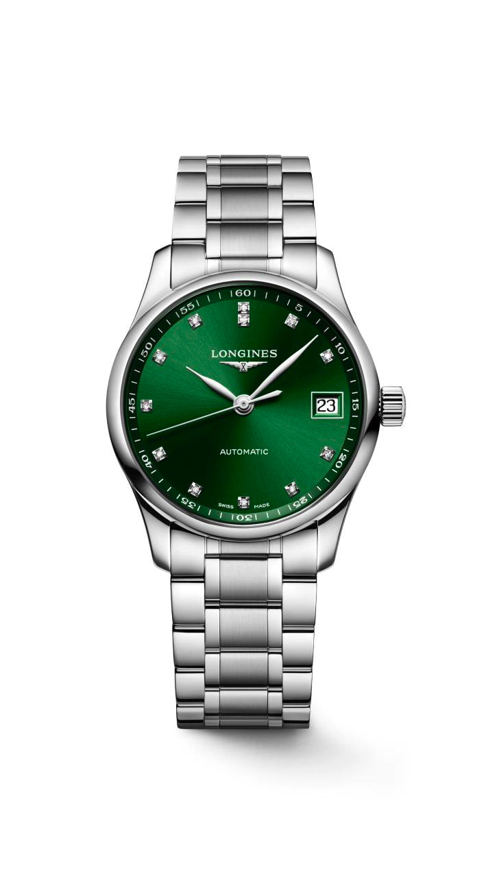 34mm Green master collection diamond dial