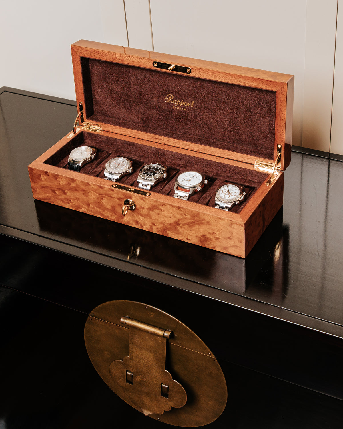 Heritage Five Watch Box - Burr Walnut