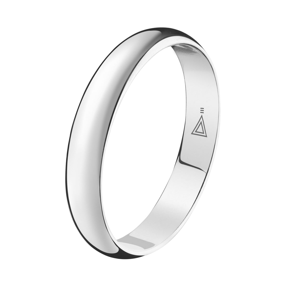 18ct WG 6.5mm Weddding Band